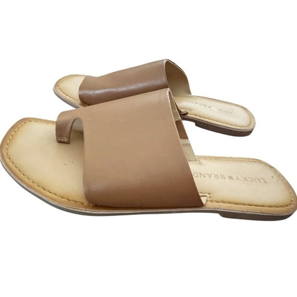 LUCKY BRAND Vayleri Leather Slip On Sandals size 8.5 - Picture 6 of 8